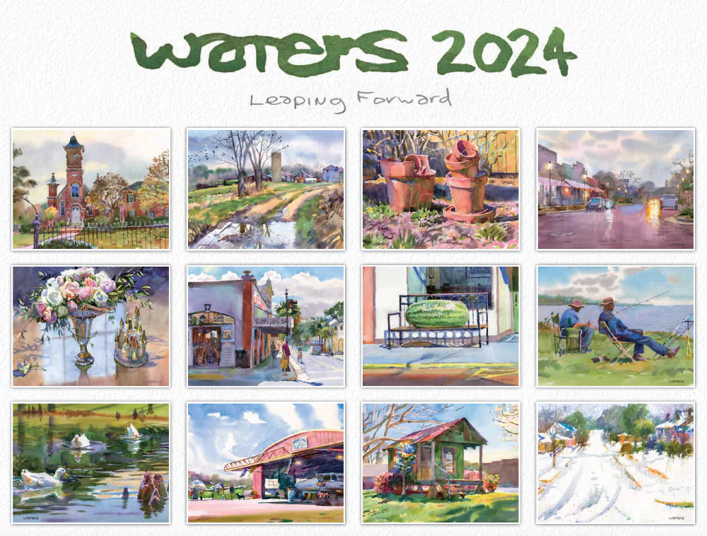 Wyatt Waters 2024 CalendarLeaping Forward Main Street Books and Pottery